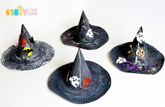 Children's handmade Halloween witch hat