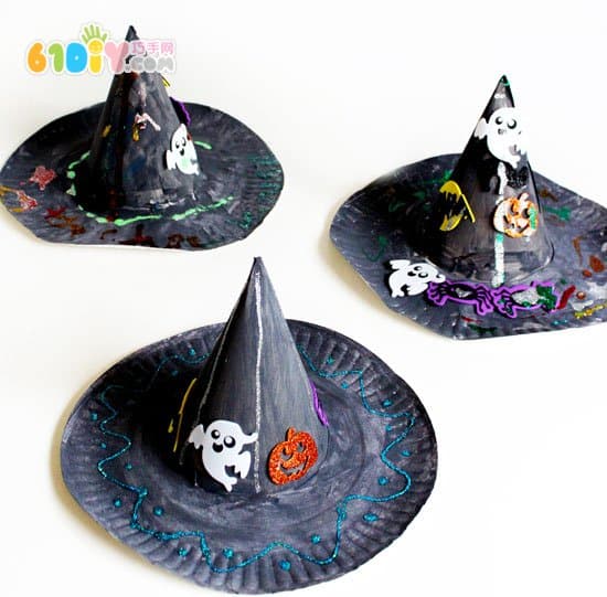 Children's handmade Halloween witch hat