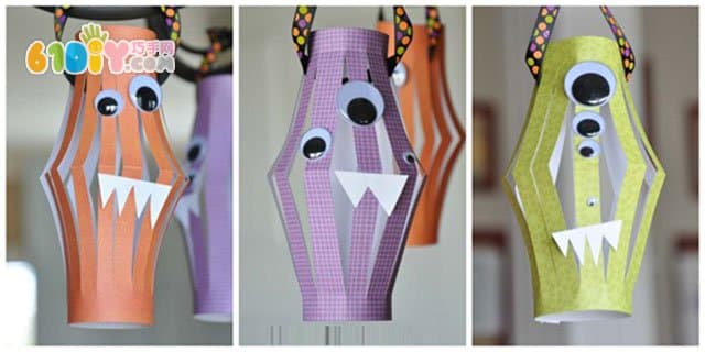 Halloween kids handmade monsters small lanterns