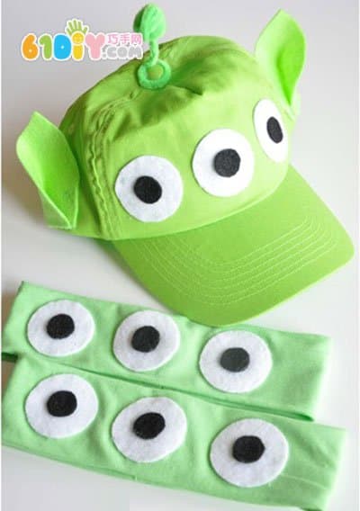 Halloween simple dress up props DIY Alien three eyes