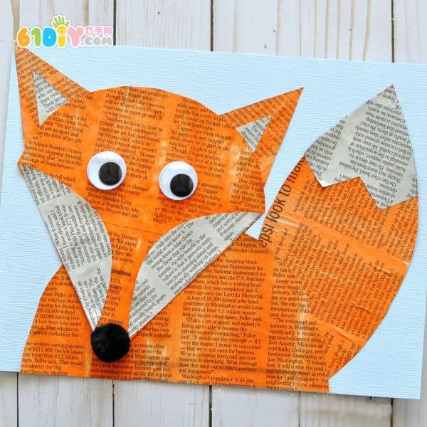 Waste newspaper fox sticker