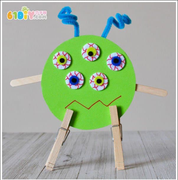 Children's small production waste disc DIY Halloween monster