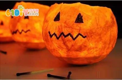 Learn simple and cute balloon pumpkin light