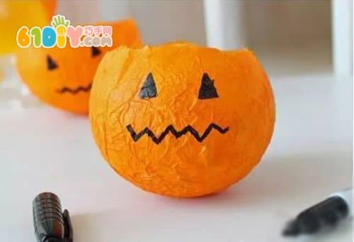 Learn simple and cute balloon pumpkin light