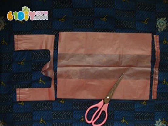 Handmade rose bouquet in plastic bag