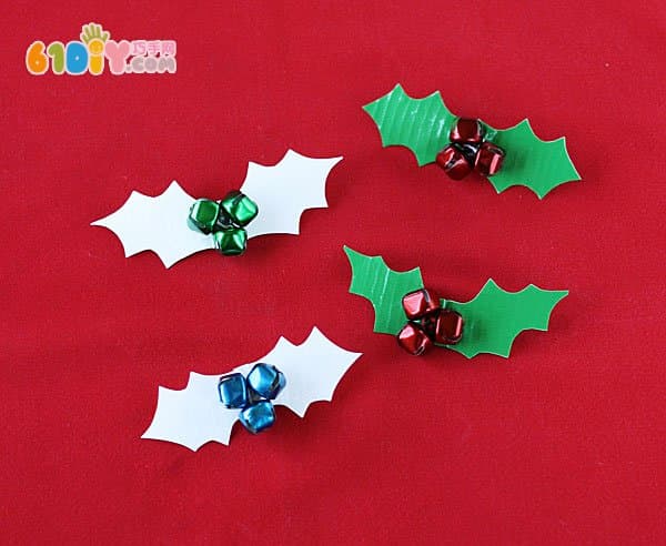 Christmas holly leaves handmade