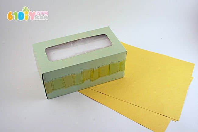 Photo DIY carton handmade school bus and school