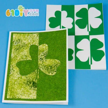 Making beautiful symmetrical leaves greeting card