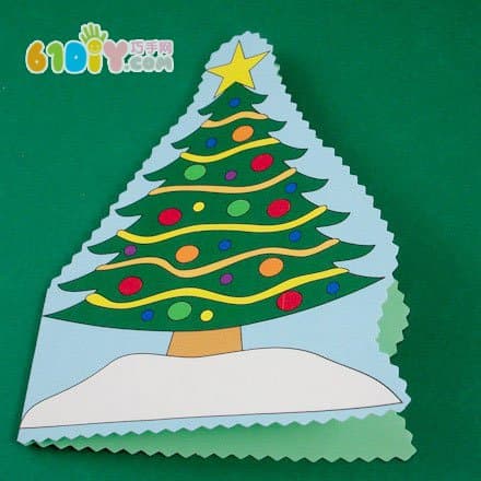 Handmade cartoon christmas greeting card