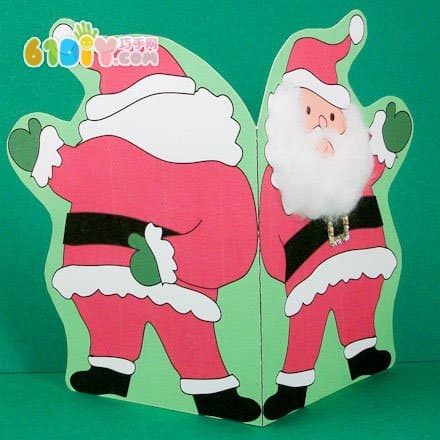 Handmade cartoon christmas greeting card