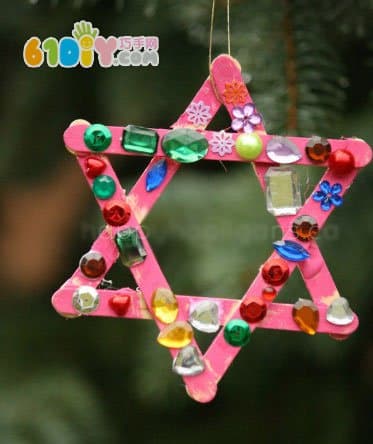 Christmas DIY Shiny Ice Cream Bar Diamond Star Ornament