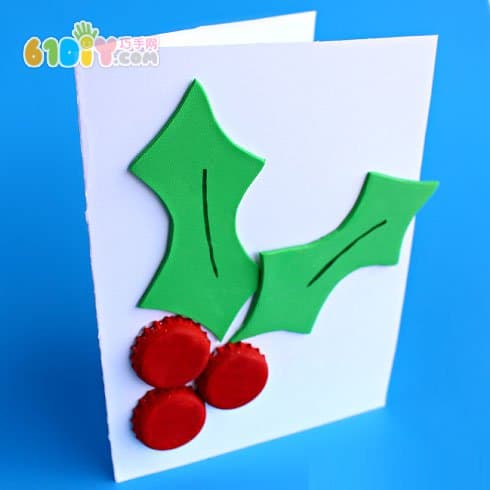 Toddler making simple christmas card