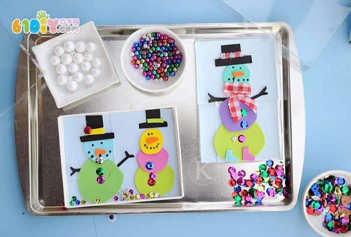 Various snowmen handmade