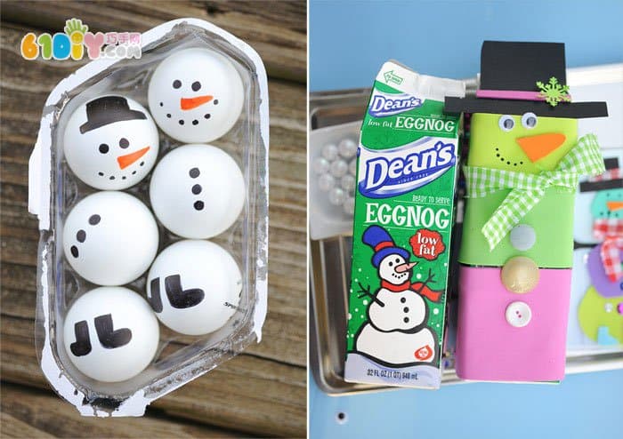 Various snowmen handmade
