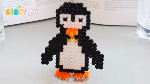 Spelling peas handmade three-dimensional penguins