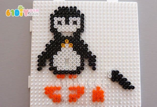 Spelling peas handmade three-dimensional penguins