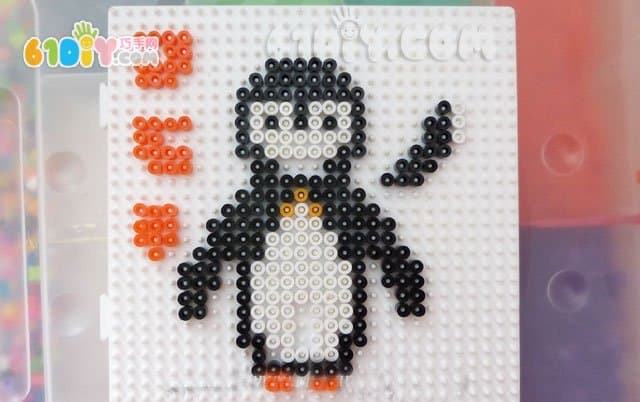 Spelling peas handmade three-dimensional penguins