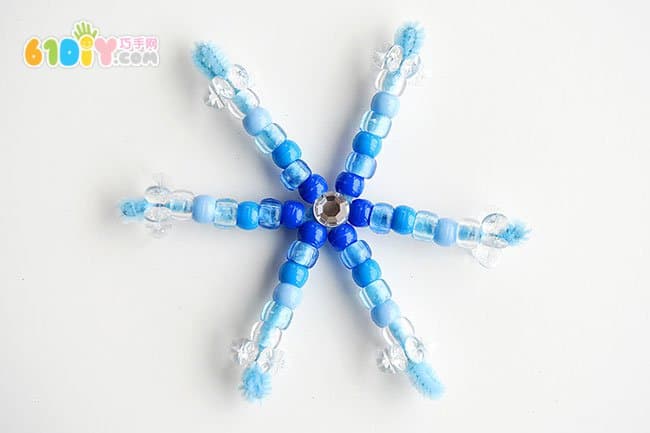 Beautiful beaded snowflake handmade