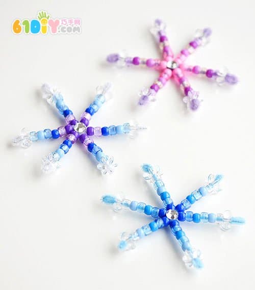 Beautiful beaded snowflake handmade