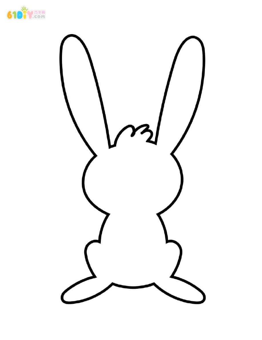 3 bunny coloring map templates