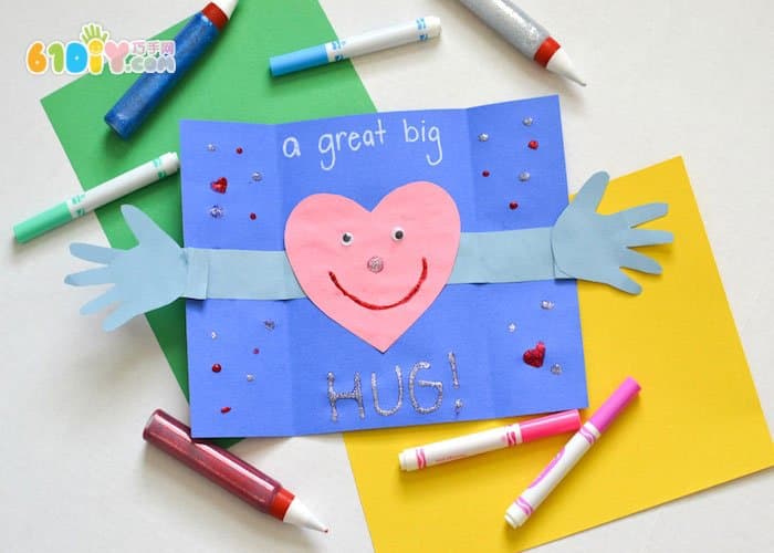 Mother's Day handmade greeting card with love