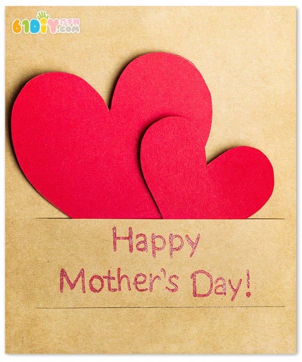 Mother's Day handmade greeting card with love