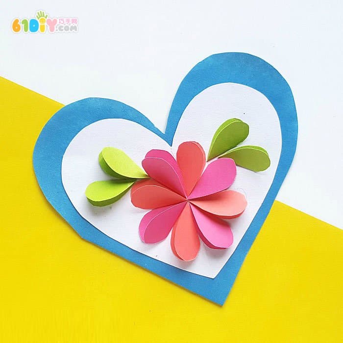 Mother's Day handmade love flower card