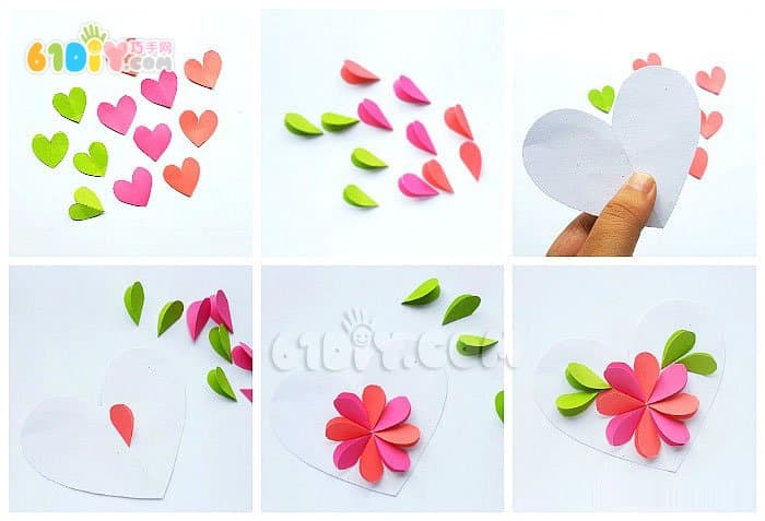 Mother's Day handmade love flower card