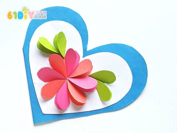 Mother's Day handmade love flower card