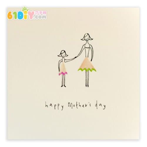 Mother's Day handmade greeting card with love