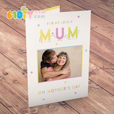 Mother's Day handmade greeting card with love