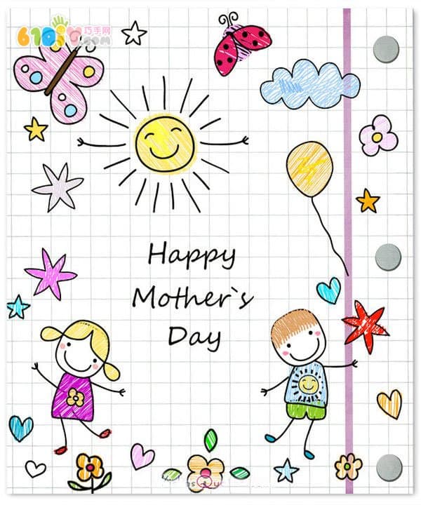 Mother's Day handmade greeting card with love