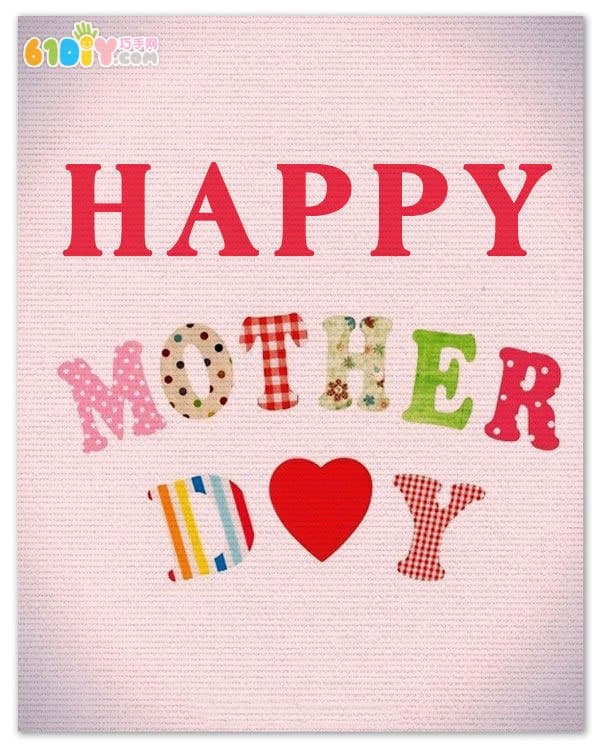 Mother's Day handmade greeting card with love