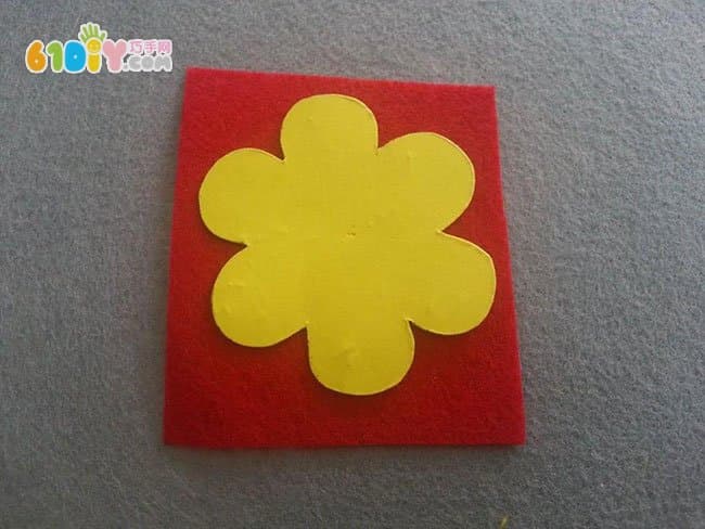 Mother's Day handmade simple non-woven flower greeting card