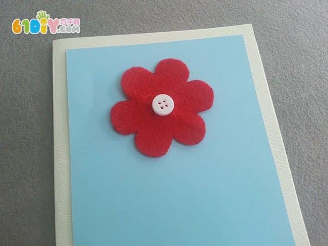 Mother's Day handmade simple non-woven flower greeting card