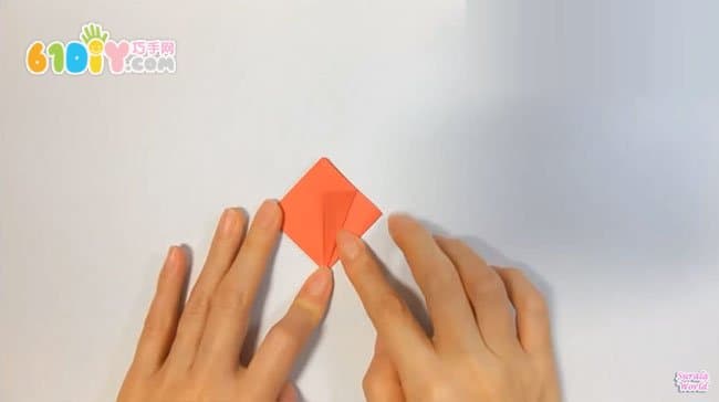 Three-dimensional carnation flower greeting card handmade