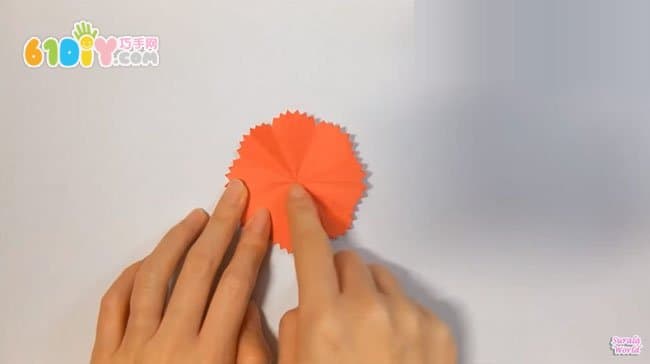 Three-dimensional carnation flower greeting card handmade
