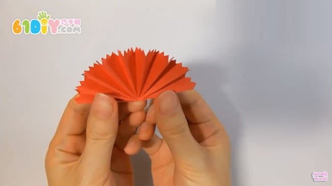 Three-dimensional carnation flower greeting card handmade