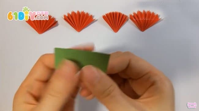 Three-dimensional carnation flower greeting card handmade
