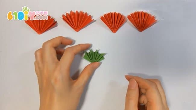 Three-dimensional carnation flower greeting card handmade