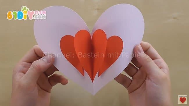 Teach you to make Mother's Day three-dimensional love greeting card