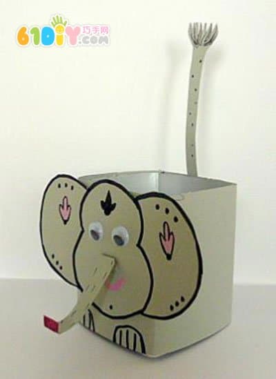 Elephant storage box handmade