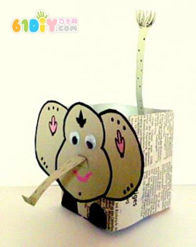 Elephant storage box handmade