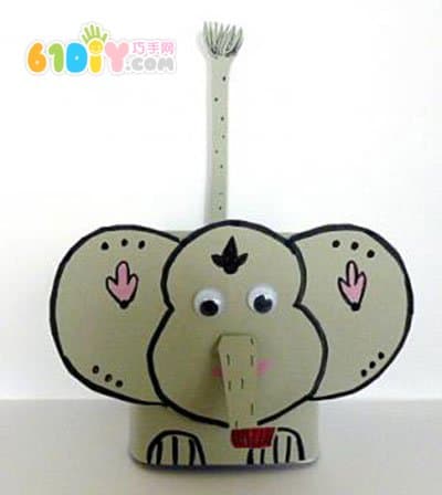 Elephant storage box handmade