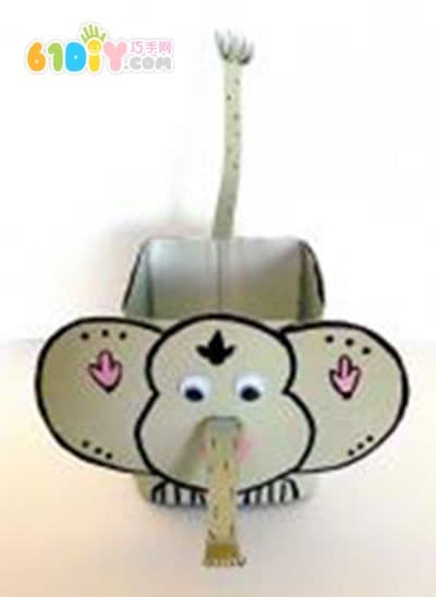 Elephant storage box handmade