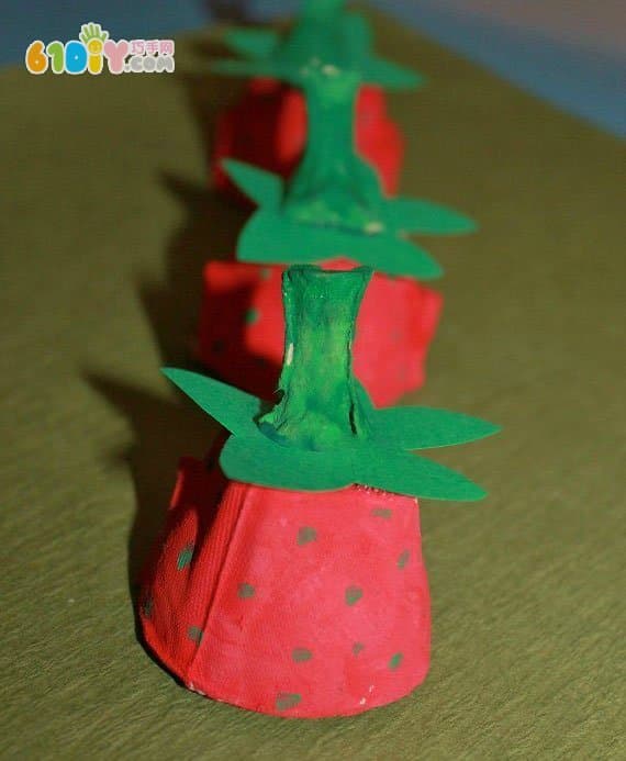 Egg box handmade strawberry