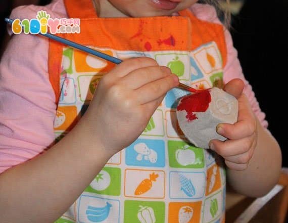 Egg box handmade strawberry