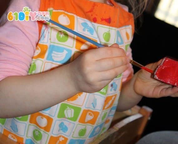 Egg box handmade strawberry