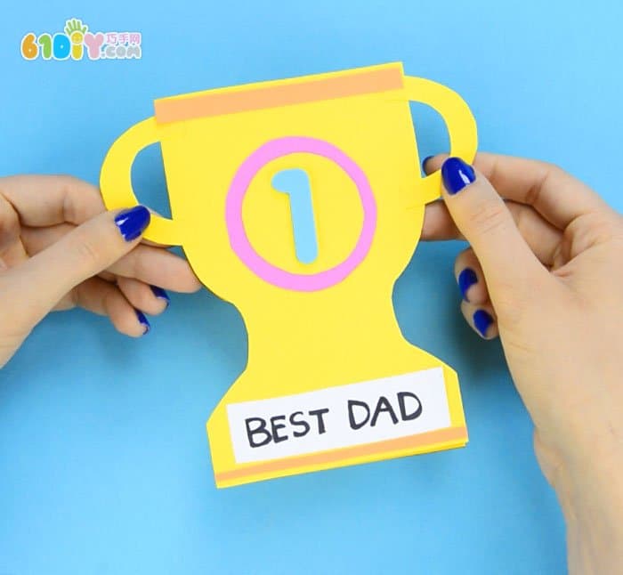 Father's Day trophy greeting card handmade