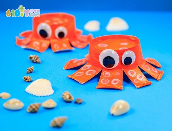 Paper cup homemade octopus handmade